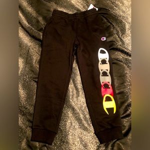 Black Champion Sweatpants Boys Meduim